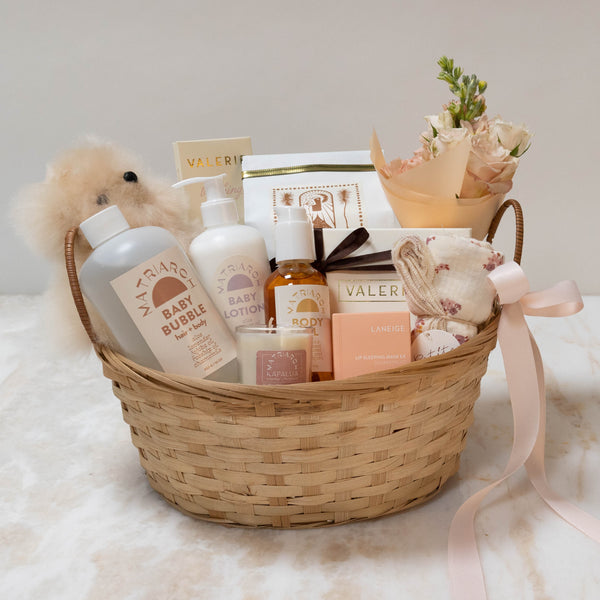 New Mom Gift Basket Blush