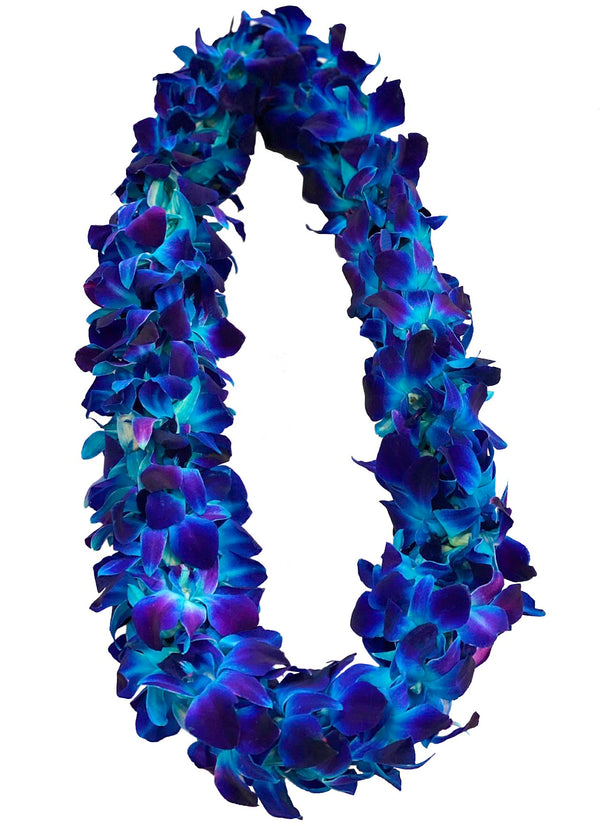 Double Blue Orchid Lei