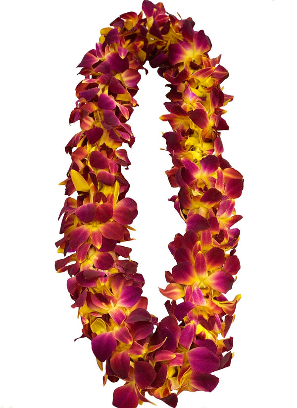 Double Sunset Orchid Lei